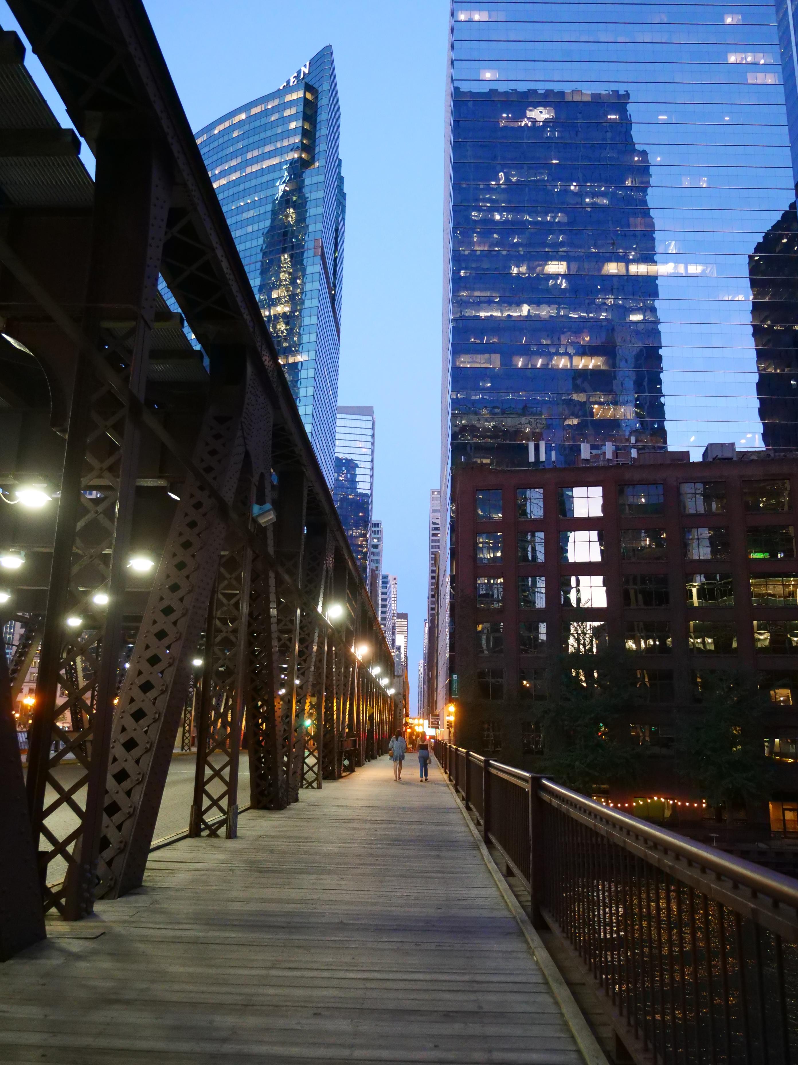 Chicago River at Sunset